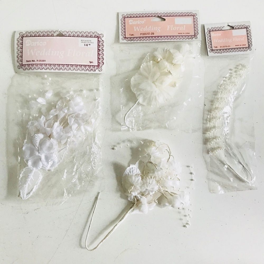 Wedding Hair Pins Accessories Flower VTG DARICE